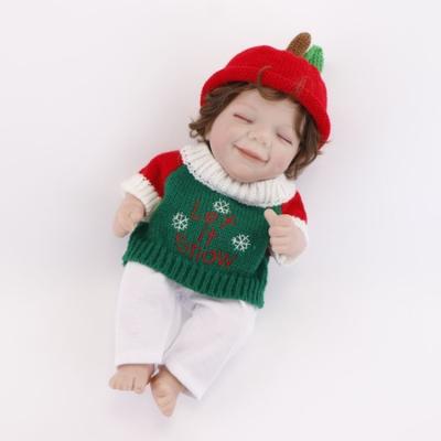 China Wholesale Soft Toy Factory Price Manufacturer Supplier Soft 12 Inch Narrow Eyes Silicone Reborn Baby - Doll for sale