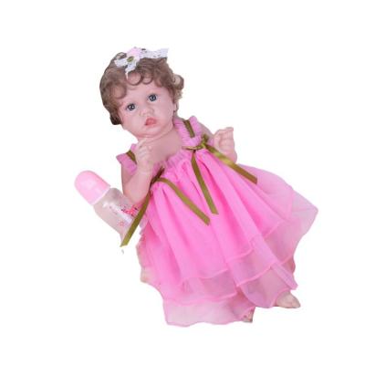 China Doll Limbs Is Active Best Gift 22 Inch Realistic Silicone Body Pink Clothes Reborn Baby Doll Kit For Girl for sale