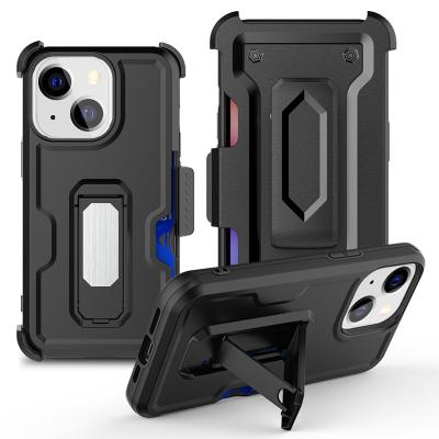 China New Design 3D Anti-fall Belt Clip Outdoor Phone Case Magnetic Luxury Case For iPhone 13 Series for sale