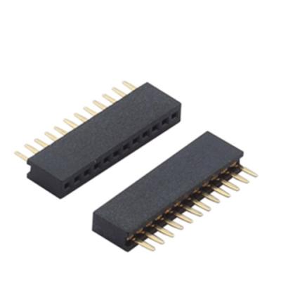 China PCB board 5.08mm H=5.7, 7.1, 8.0, 8.5, 11.0, straight type female connector, 40pin, golad 12.0mm header female y-type row double plated for sale