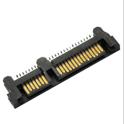 China PCB SMT DIP SATA Connectors 7+15Pin SATA Male Connector Angle 1.2mm for sale