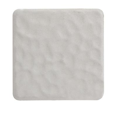 China Anti-slip Pure White Exterior Paving Tiles 108x108mm Plaza Supermarket Parking Garage Balcony Non-Slip Rustic Ceramic Flooring Tiles for sale