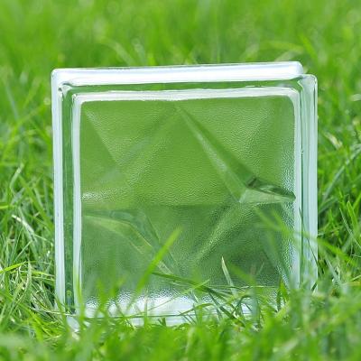 China Good Transparent Clear Glass Blocks Wholesale Crystal Clear Glass Blocks With Patterns Design Building Glass Blocks Transparent Daylight for sale