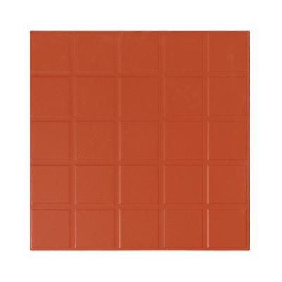 China Red Non-Slip Anti-Slip Tiles 300x300x10 mm Outdoor Clay Clinker Brick Terracotta Floor Clinker Tiles Red Grids, Dots, Windmill Pattern for sale