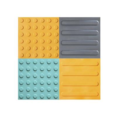 China High Non-slip Rubber Outdoor Safety Guide Tiles Tactile Tiles for Blinds in Public Amenities for sale