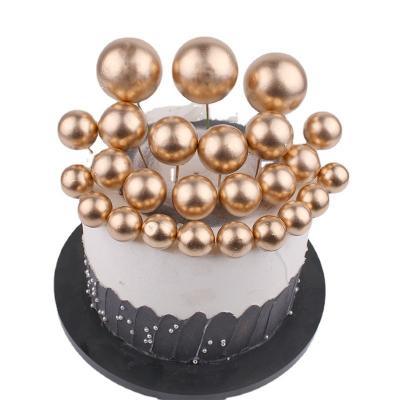 China Gold Stocked Silver Colored Reusable Cake Decorating Ball Balls Baking Supplies Cake Decorating Supplies Cake Decorating Ball for sale