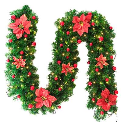 China Christmas Garland Support Christmas Custom Color and Light Party Home Decorations LED Lights Garlands Christmas Braid for sale