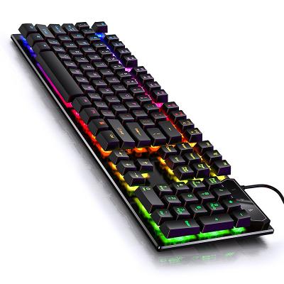 China Palm Rest / Plug and Play Hot Selling V4 Mechanic Keyboard Backlight RGB Waterproof Professional Gaming Keyboard Wired 104 Key Multifunctional Gaming Keyboard for sale