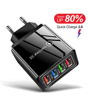 China Smart Mobile Phone For iphone13 4 Usb QC 3.0 Quick Fast Charger Travel Wall Charger Hot For iphone13 Qc3.0 4 Usb Travel Charger for sale