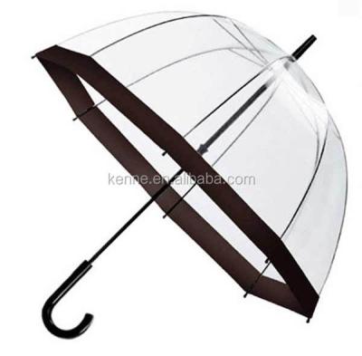 China All In 1 Clear Birdcage Umbrella Black Trim for sale