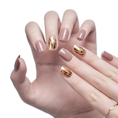 China 2022 New Design 2022 Korean High End Luxury Luxury False Nails Nail Polish False Nails Tips Shine Nails With Glue Sticker for sale