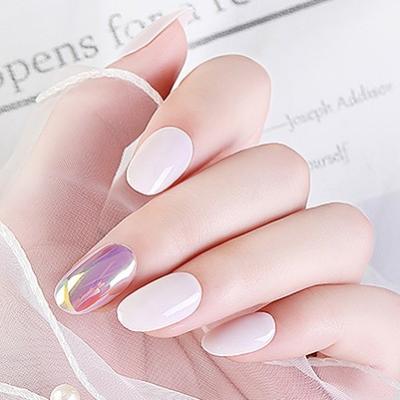 China 2021 Eco-friendly Beauty False Nails Free Sample Medium Size Pure Color Press On Nail Full Cover fakenails for sale