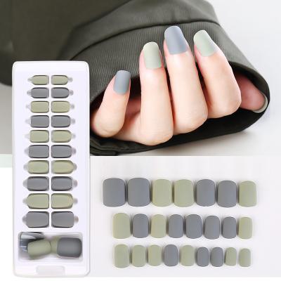 China AMEIZII Eco-friendly Personal Care 24 PCS Nail Art Artificial Nails Fashion False Nails Tips Beauty for sale