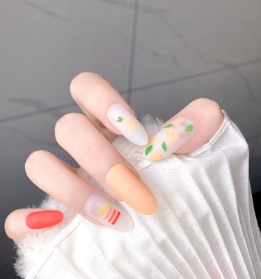 China Adiyat 24Pcs Design Full Cover Artificial Nail Teens Press Nails Lovely Gift For Girlfriend False Nail for sale