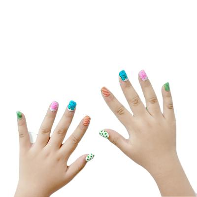 China 2021 New Design Kids Eco-friendly Fake Nails Kids Press On Nails Press On Nails For Kids for sale