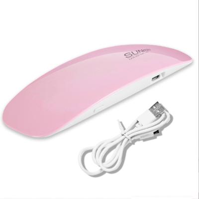 China European American Mini Pink 6W LED Gel Fast Style Nail Dryer For Salon Treatment Led Gels Lamp Portable UV Led Nail Lamp for sale