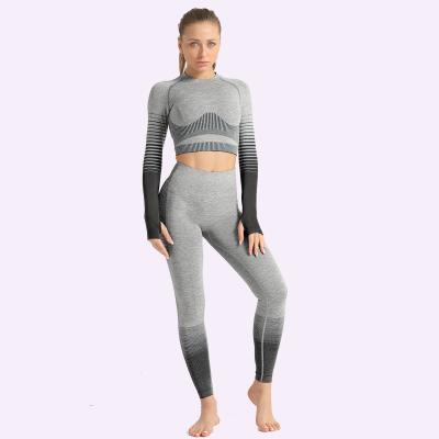 China Breathable yoga clothing set sports suits women workout sports outfits fitness set high waist wear gym seamless workout clothes for women for sale