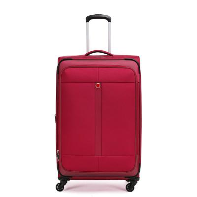 China Polyester Carry On Soft Luggage Sets Roll On Luggage Business Style Trolley Suitcase for sale