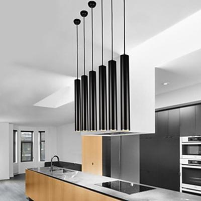 China Modern Modern Contemporary Dining Room Pendant Lights Metal Tube LED Kitchen Island for sale