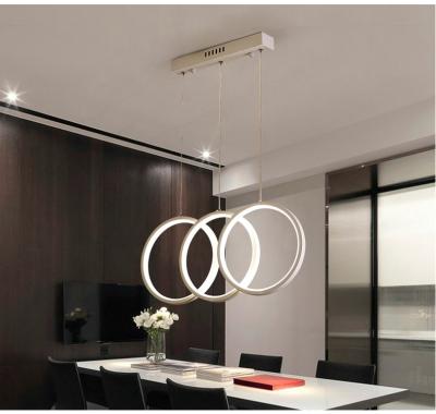 China Dimmable Modern Smart Warm White Round Round LED Ring Pendant Light Lamp For Residential Dining Room for sale