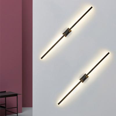 China Modern Rotating Slim Shade Linear Acrylic LED Wall Light For Bedroom Living Room for sale