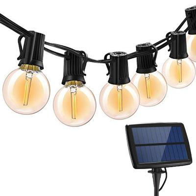 China String Light 20% Outdoor Solar LED String Lights For Garden 5.5m G40 With 2 Spare Bulb for sale