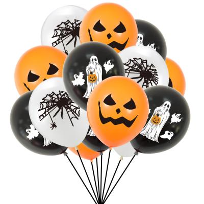 China New Halloween Party Decoration Balloon Set Pumpkin Spider Ghost Printed Latex Balloon for sale