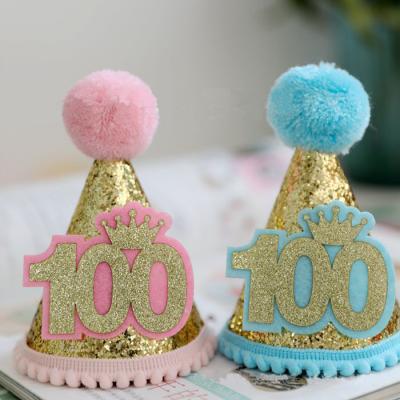 China 100days Birthday Hat Birthday Boy Girl Outfit Baby Birthday Decor First Birthday Outfit Girl or Boy Birthday Party Hats zu verkaufen