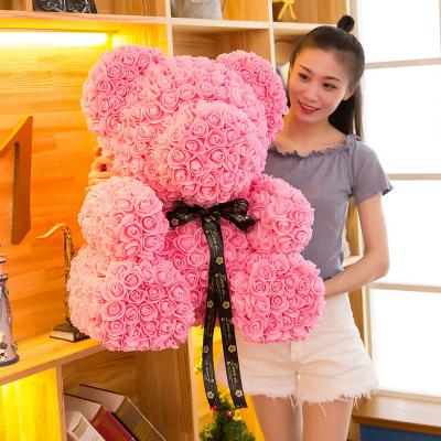 중국 The Rose Bear Cub Pink Forever Artificial Rose Anniversary Christmas Valentines Gift Bear 27