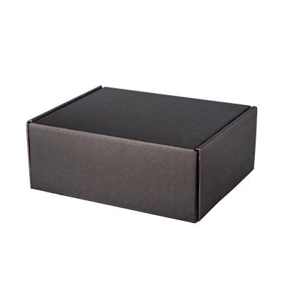 China Recyclable box for clothes and off the shelf custom logo corrugated postal brown and white shipping carton black packaging box for sale