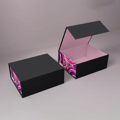 China Recyclable Luxury Foldable Rigid Paper Gift Box Custom Printing Elegant Magnetic Cardboard Gift Announcement Box For Dress Caja de regalo for sale