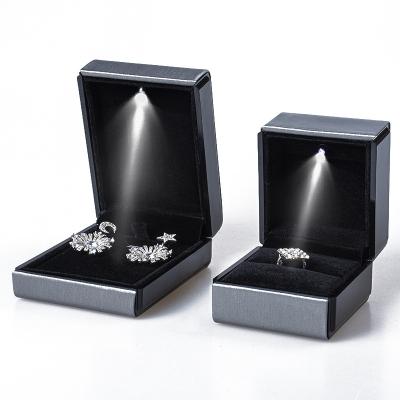 China Customized Luxury Recyclable Jewelry Packaging Box With LED Lights Marriage Proposal Surprise Ring Box for sale