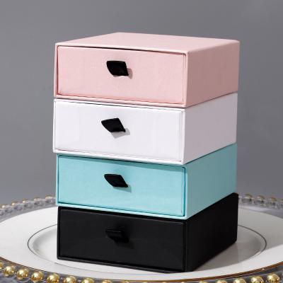 China Custom Reused Materials Logo Jewelry Drawer Box Set Ring Bracelet Earring Necklace Boxes Custom Jewelry Packaging for sale