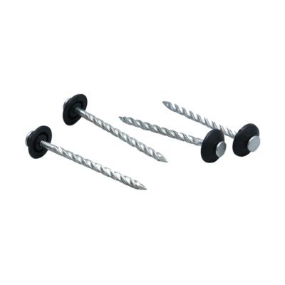 China Flat Aluminum Material Roofing Coil Nails Galvanized Outdoor Roofing Nail Fastener for sale