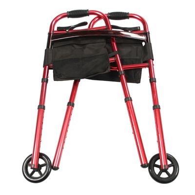 China Foldable Frame Newly Design Medical Walking Aluminum Folding Lightweight Walkers for Elderly and Disabled Walkers for sale