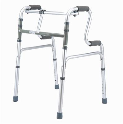 China Wholesale Customized Flat H Stem Tube Aluminum Alloy 4 Wheels Walking Aid Elder Walker Rollator for sale