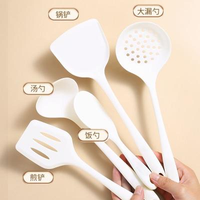 China Hot Sale 5 PCS Silicone Kitchen Accessories Viable Kitchenware Cooking Silicone Kitchen Utensil Set Cooking Tool Kit for sale