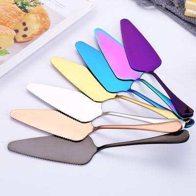 China Sustainable Stainless Steel Cake Pizza Shovel Knife Butter Knife Cheese Dessert Cutlery Bakeware Cake Spatula for sale