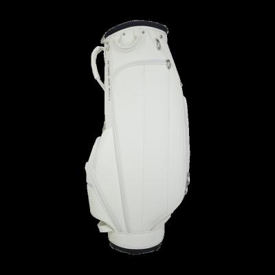 China PU LIVE MAKE GOLD White 6-Way PU Golf Cart Bag for sale