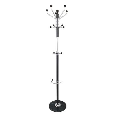 China (Other) Customized Multifunctional Adjustable Pole Simple Worked Bedroom Clothes Base Antique Marble Steel Coat Hanger Rack Iron Coat Hanger Rack for sale