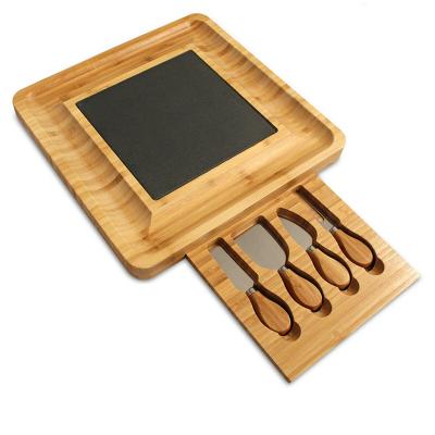 China Round cheese board and knives set, acacia wood, viable bowl and Charcuterie wooden boards for sale