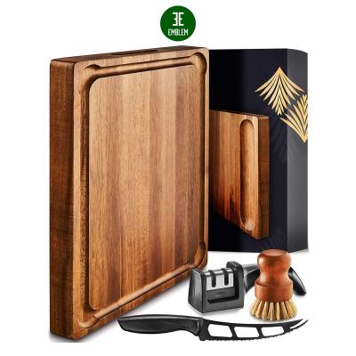 China Large Sustainable Wooden Cutting Board with Handle - Large Butcher Block Cutting Board Wood Wooden Cutting Board for sale