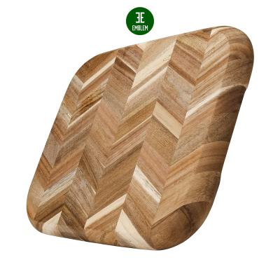 China Viable Acaica Wood Cutting Board with Handles, Kitchen Chopper for Meat (Butcher Block) for sale