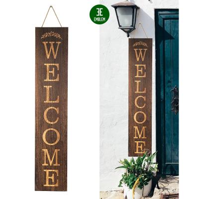 China Europe 5ft Tall Wooden Welcome Sign for Front Porch Standing Welcome Sign for Front Door for sale