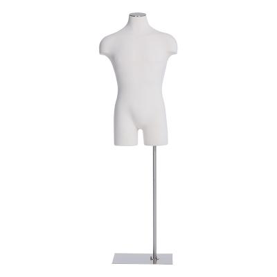 China Adjust Mannequin Wholesale Male Dressmaker Tailors Male Half Body Torso Dummy Dress Form for sale