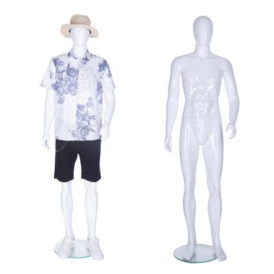 China Other Wholesale Mannequin HPM01 Doll Fashion Man Clothes Show Plastic Glossy White High Quality Dummy for sale