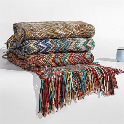 China Anti-bacteria Professional Made Simple Air Conditioned Room Nap Soft Blanket Bohemian Blanket for sale