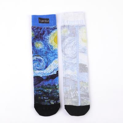 China Sporty Designed Socks Custom Manufacturer Mens Crew Cotton Sports Socks 3D Printed Unisex Fashion Sublimation Socks for sale