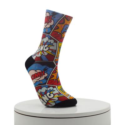 China Sporting Eco-Friendly Media 360 Custom Printed Your Cotton Socks For Unisex for sale