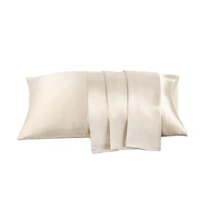 China Luxury 100% pure silk pillowcase anti-static satin pillow case wrap pillowcases for sale